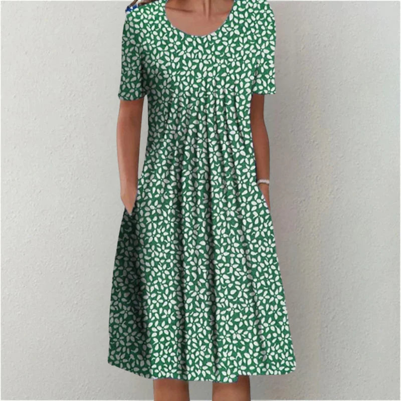 Sofia™ | Vestido Floral Estiloso e Casual com Bolsos