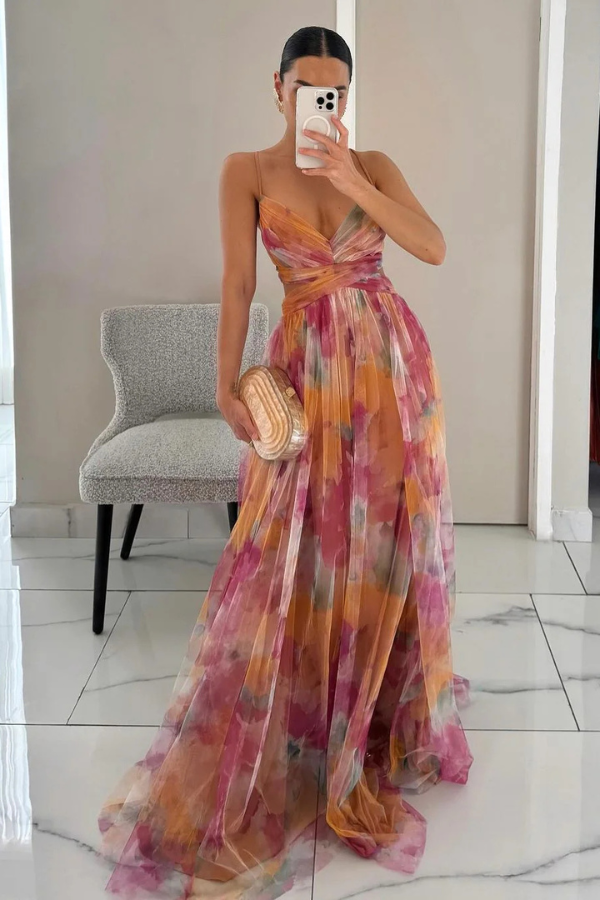 Esme – Vestido Fluido com Estampa