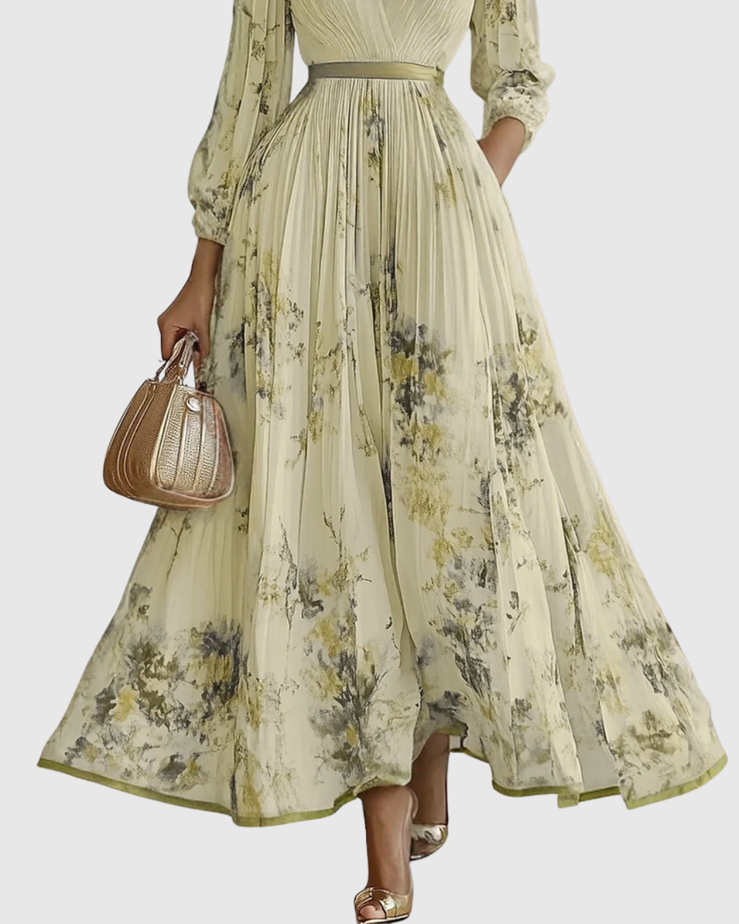 Suzanna - Vestido de Elegância Plissada