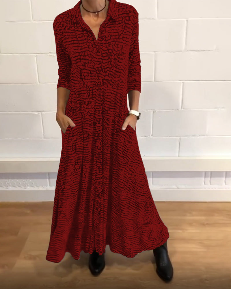 Pamela | Vestido Maxi Camisa Fluido