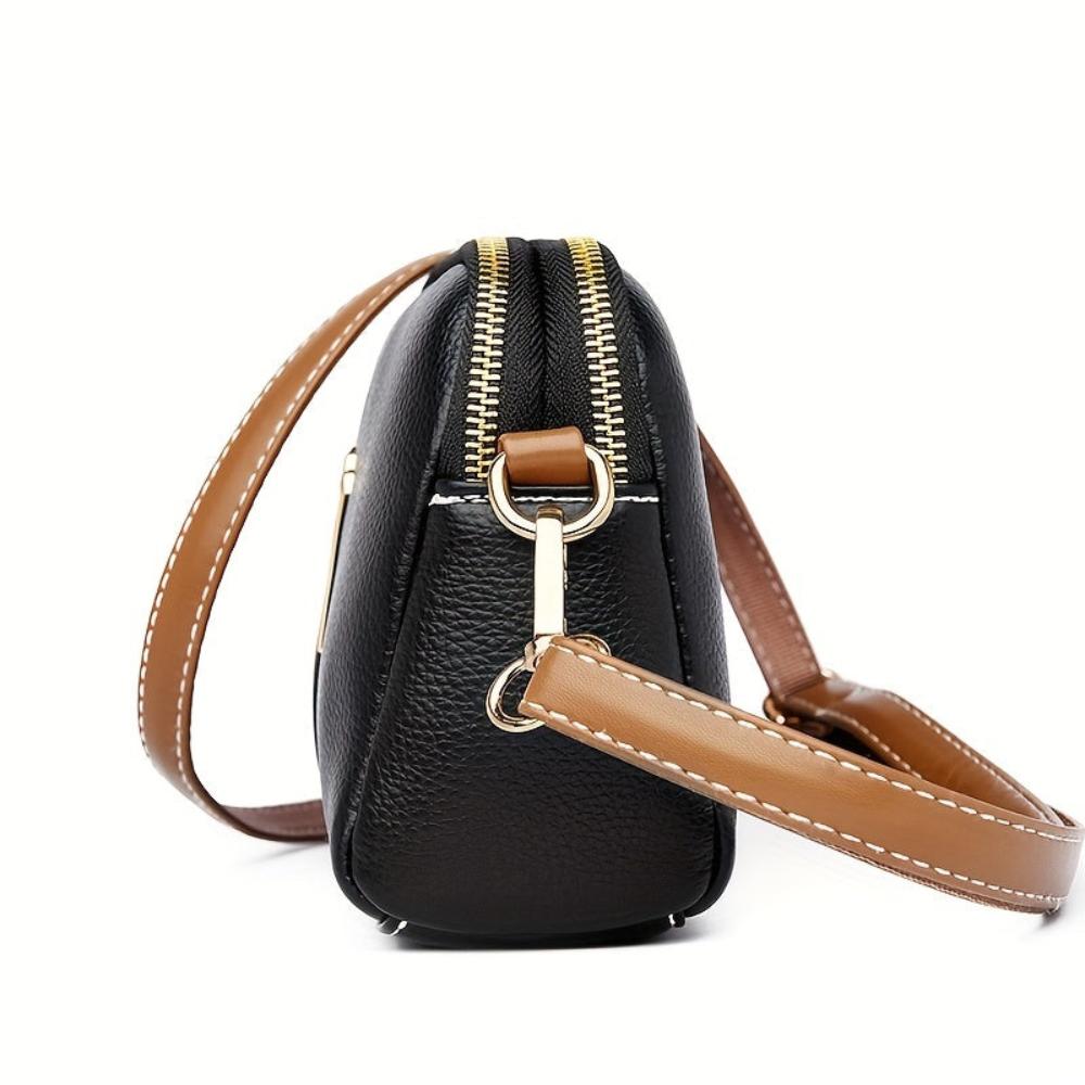 Bolsa Crossbody Mila Litchi com Estampa Em relevo