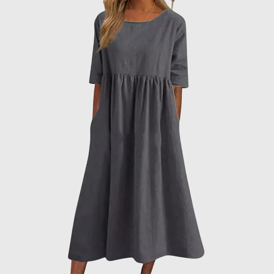 Haisley™ | Vestido Elegante de Manga Curta