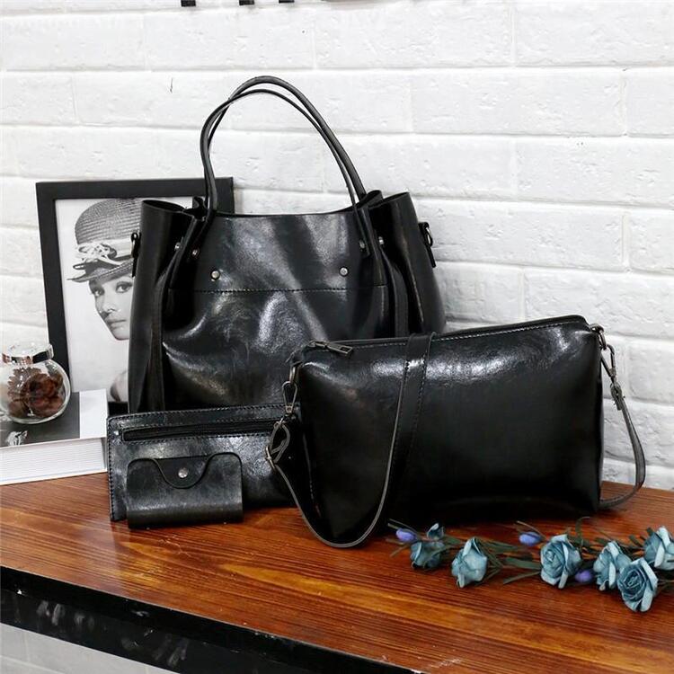 Riley - Conjunto de Bolsas de Couro Vintage Soft com 4 Peças