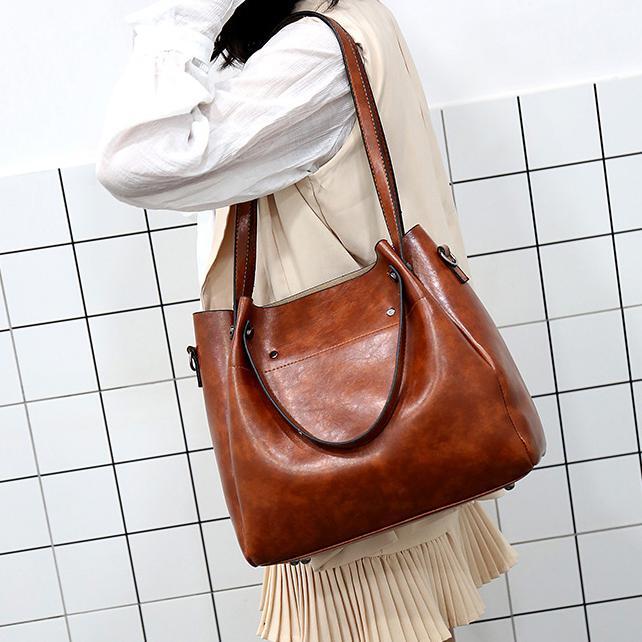 Riley - Conjunto de Bolsas de Couro Vintage Soft com 4 Peças
