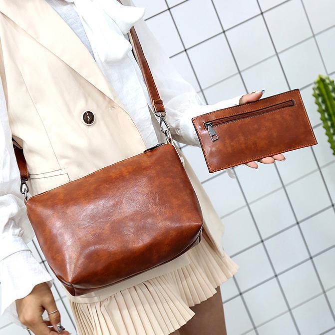 Riley - Conjunto de Bolsas de Couro Vintage Soft com 4 Peças