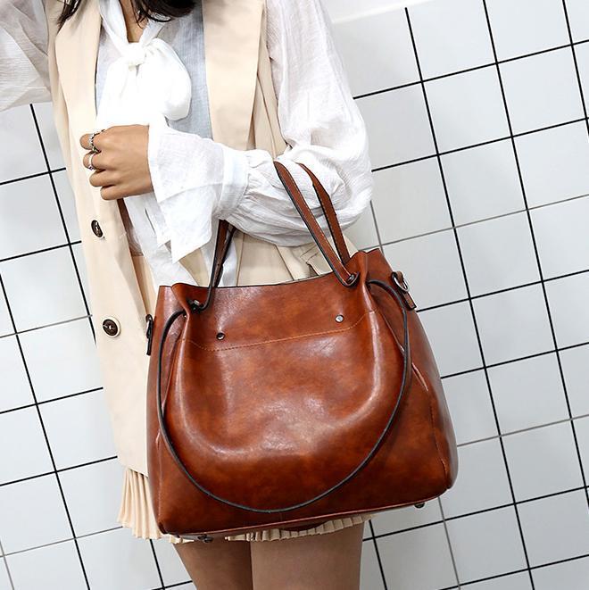 Riley - Conjunto de Bolsas de Couro Vintage Soft com 4 Peças