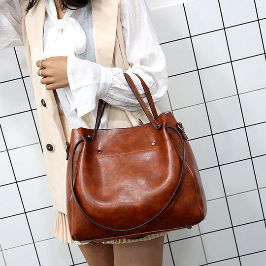 Riley - Conjunto de Bolsas de Couro Vintage Soft com 4 Peças
