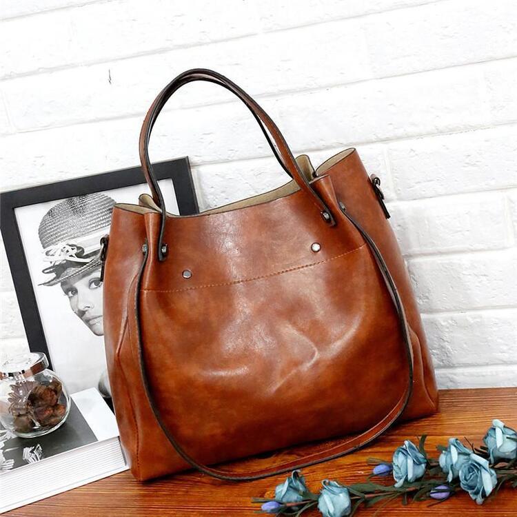 Riley - Conjunto de Bolsas de Couro Vintage Soft com 4 Peças