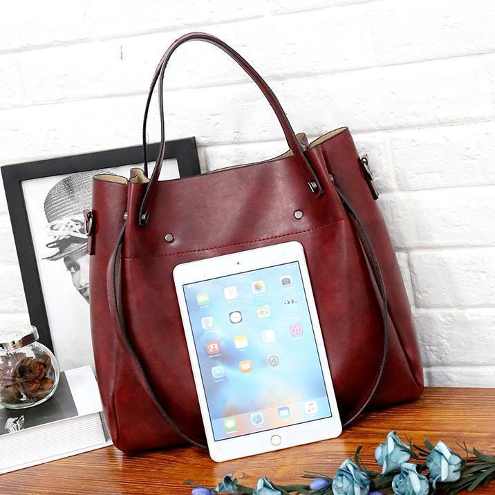 Riley - Conjunto de Bolsas de Couro Vintage Soft com 4 Peças