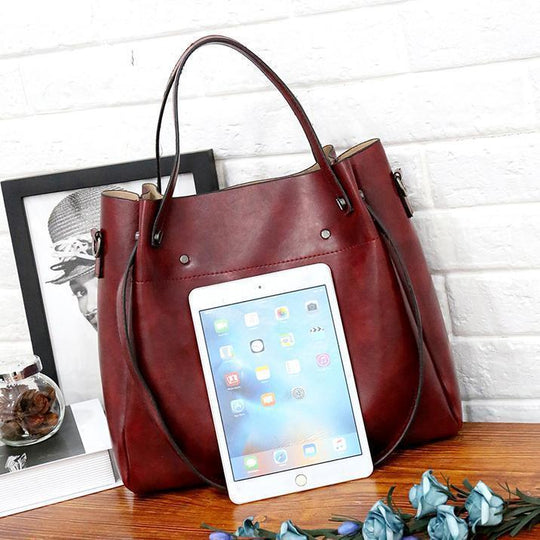 Riley - Conjunto de Bolsas de Couro Vintage Soft com 4 Peças
