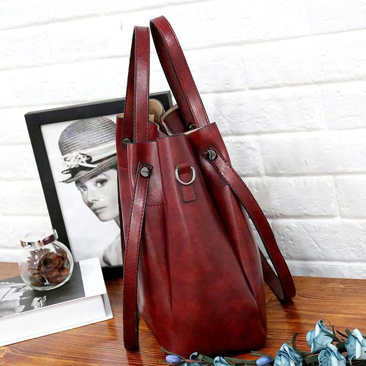 Riley - Conjunto de Bolsas de Couro Vintage Soft com 4 Peças