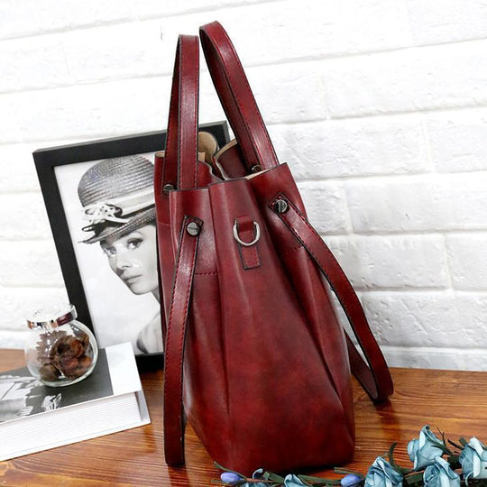 Riley - Conjunto de Bolsas de Couro Vintage Soft com 4 Peças