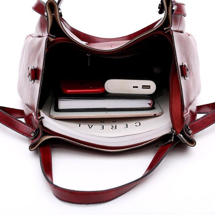 Riley - Conjunto de Bolsas de Couro Vintage Soft com 4 Peças