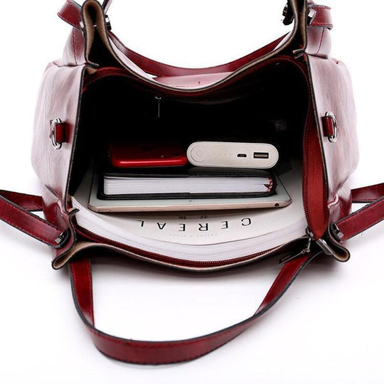 Riley - Conjunto de Bolsas de Couro Vintage Soft com 4 Peças