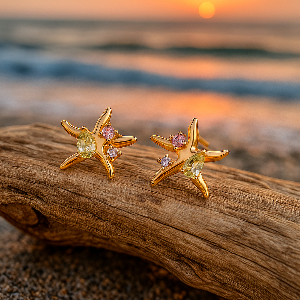Brincos Exclusivos Cora Estrela do Mar