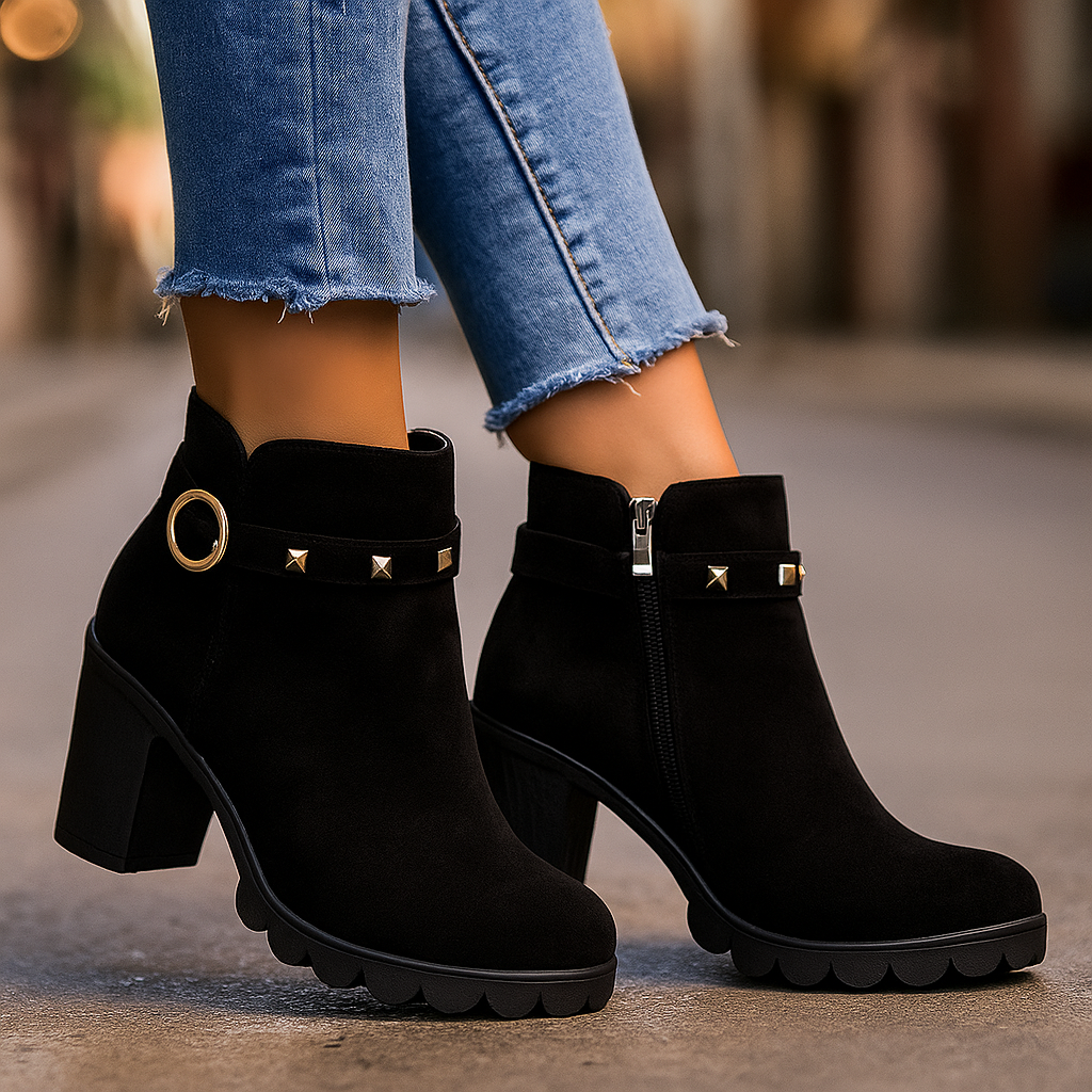 Valera Botas de Bloco com Studs