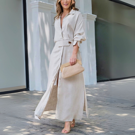 Jeanette™ | Vestido Maxi Elegante com Decote em V