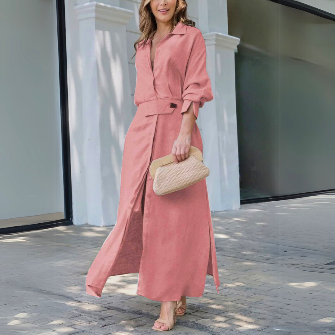Jeanette™ | Vestido Maxi Elegante com Decote em V