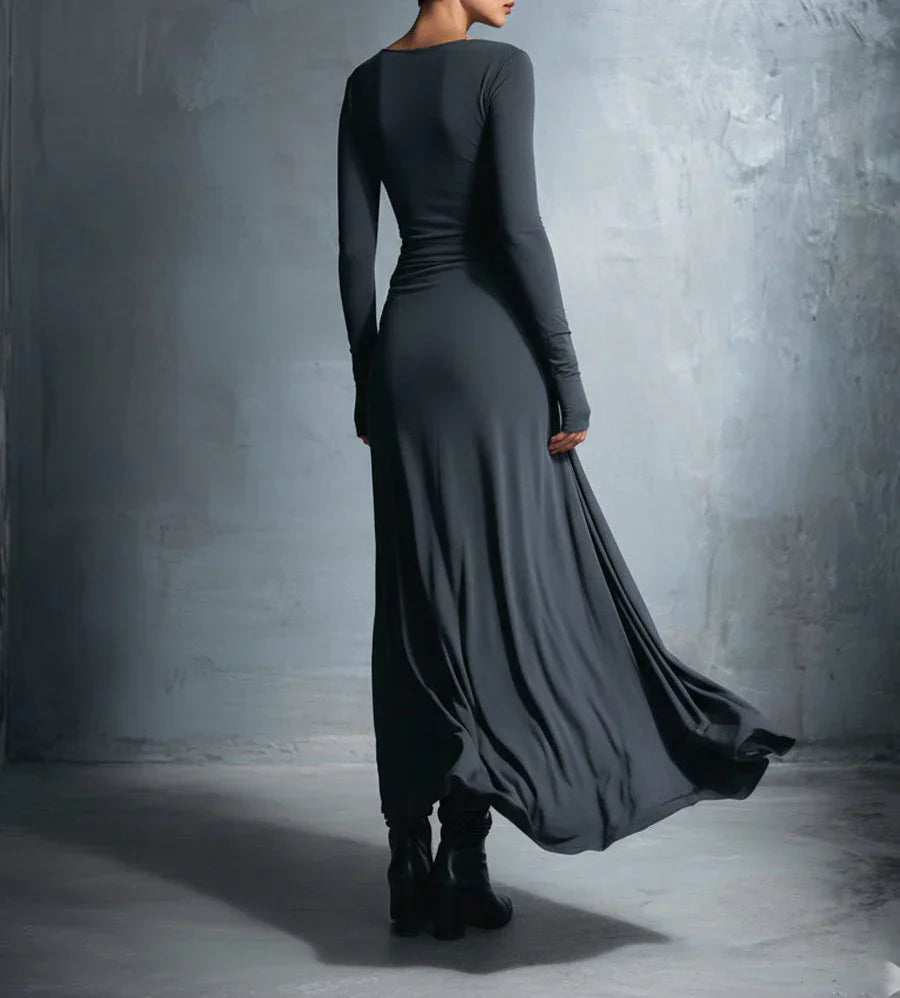 Naiara ❘ Vestido maxi com nó lateral