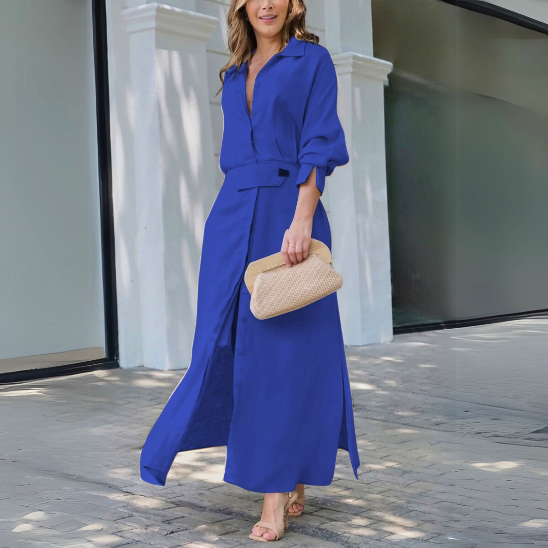 Jeanette™ | Vestido Maxi Elegante com Decote em V