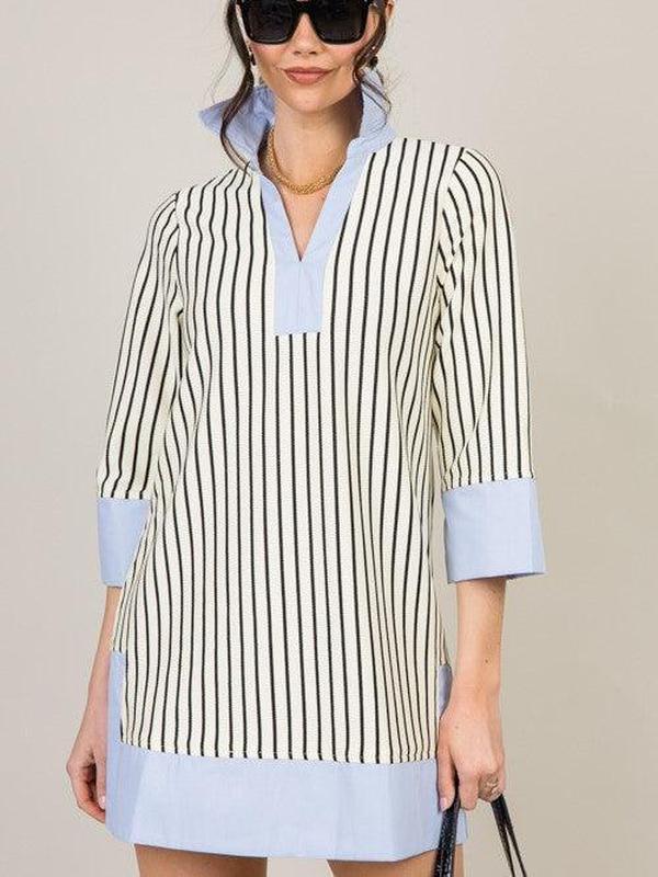 Margot - Vestido Listrado Clássico