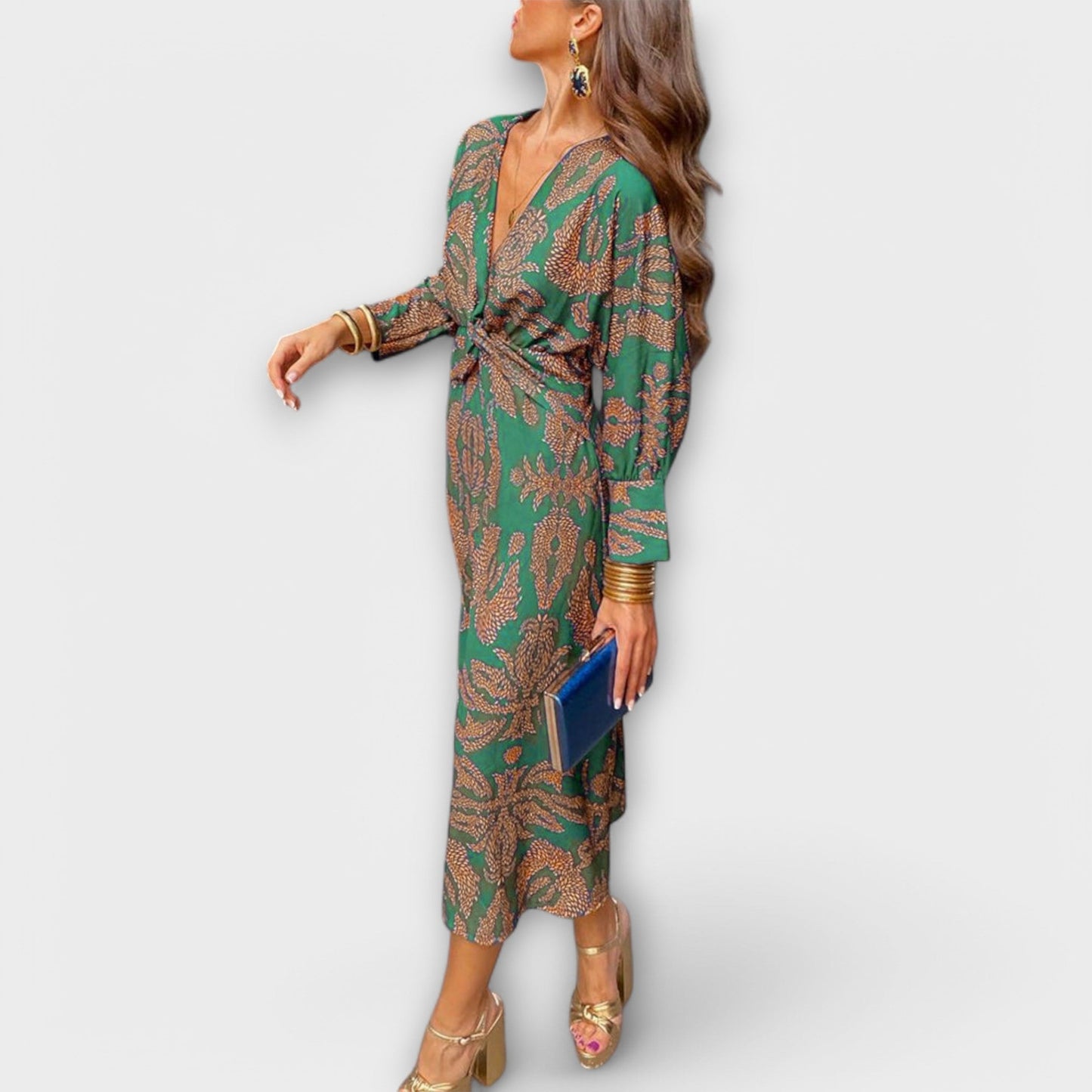 Oriana - Vestido Elegante com Mangas Longas
