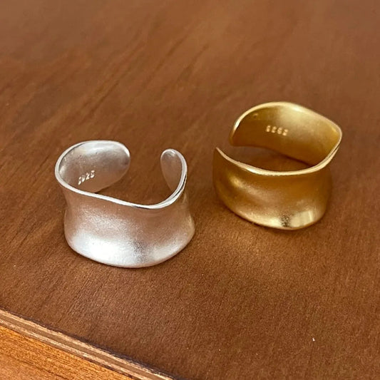Anéis Irregulares Boho de Ouro e Prata