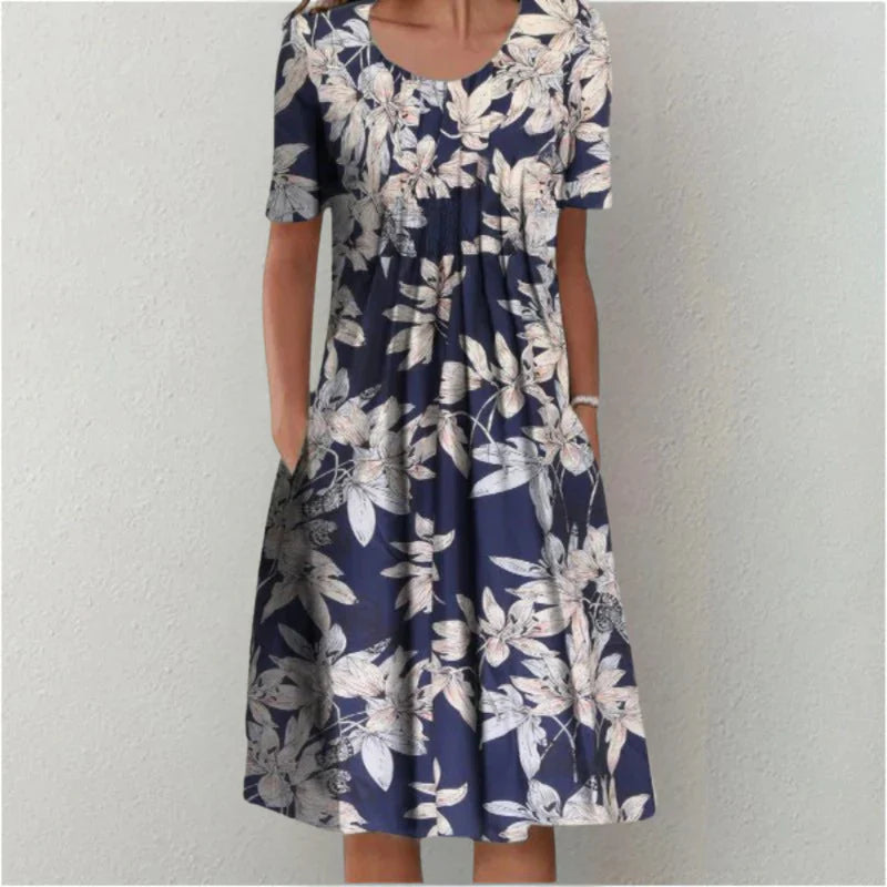 Sofia™ | Vestido Floral Estiloso e Casual com Bolsos