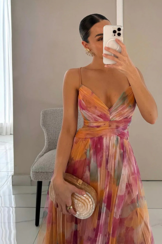 Esme – Vestido Fluido com Estampa