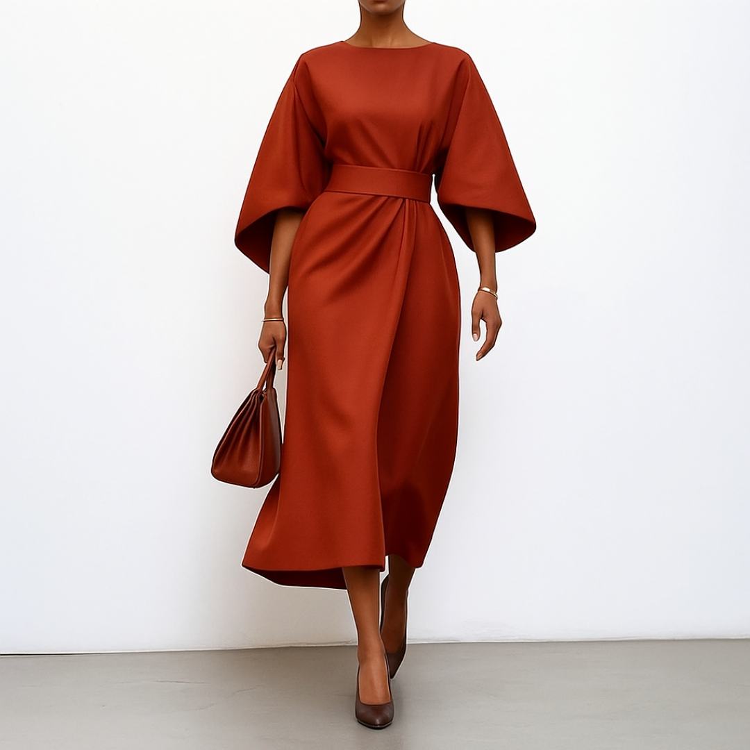 Eldra™ | Vestido Maxi com Mangas Morcego