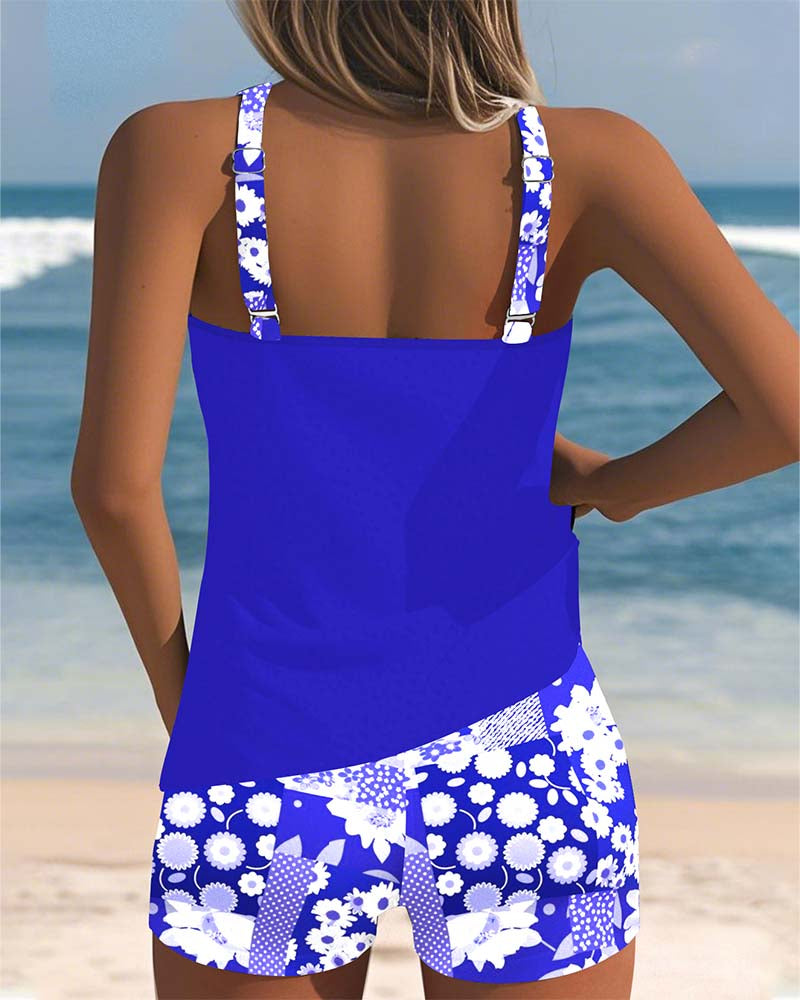 Lynne | Conjunto de Maiô Floral em Duas Peças