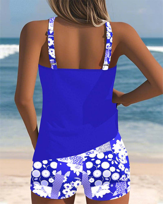 Lynne | Conjunto de Maiô Floral em Duas Peças