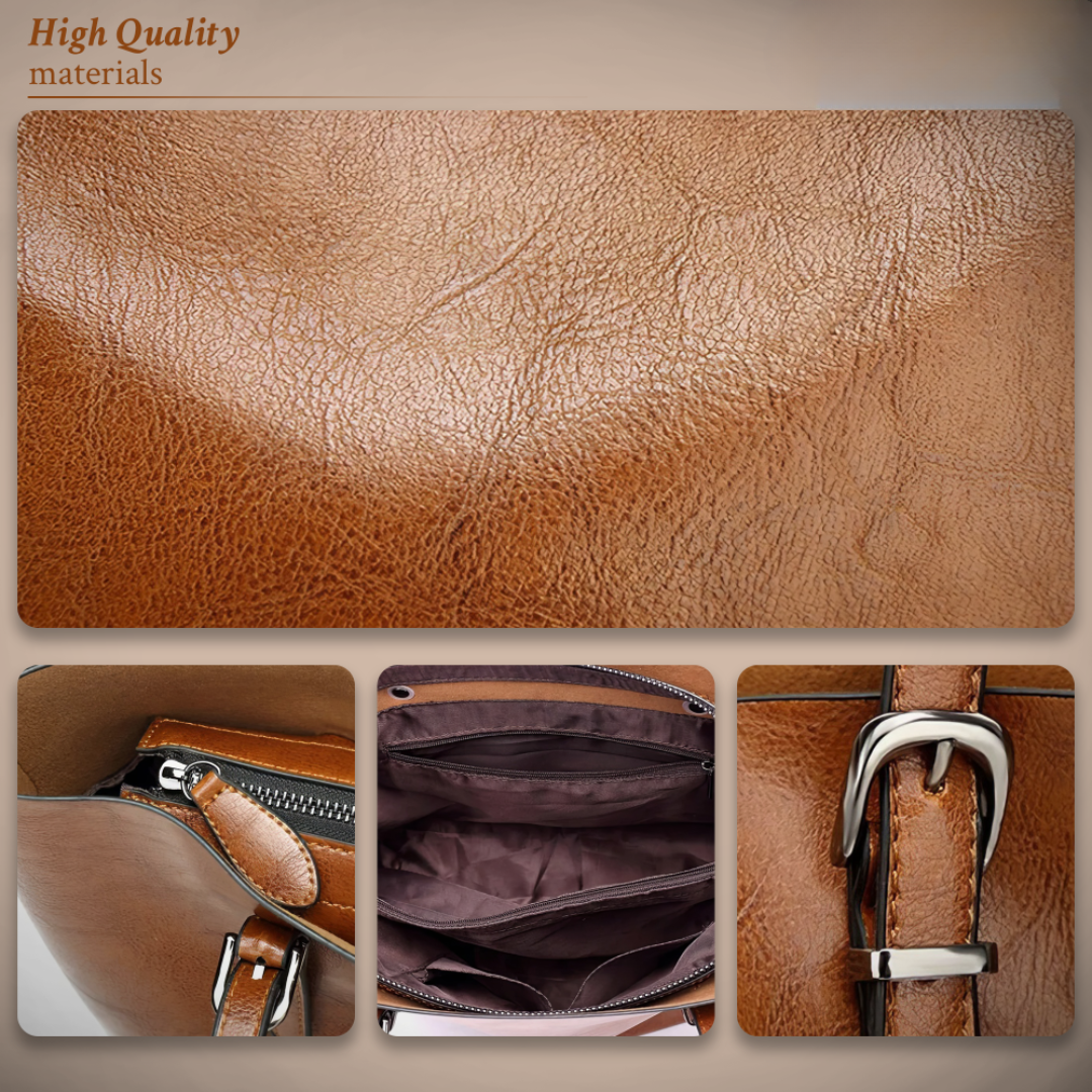 Jane - Bolsa de Couro Vintage Atemporal