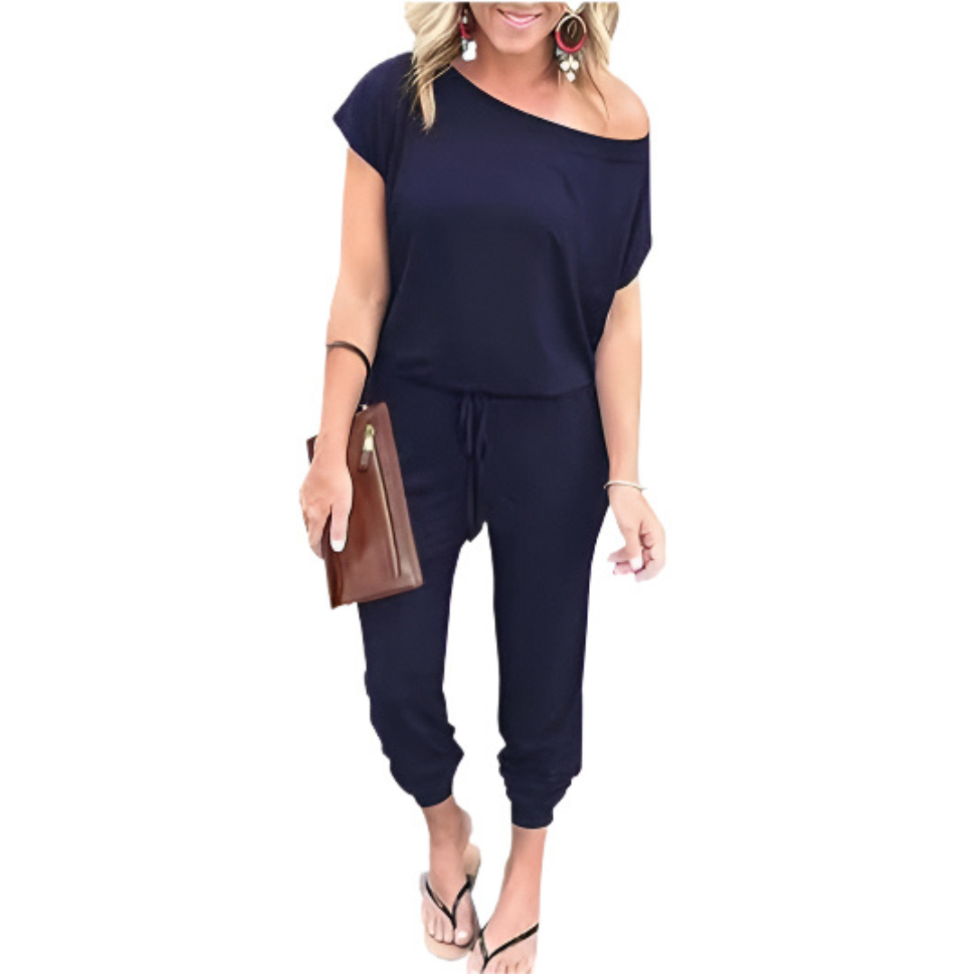 ADELFA™ – Macacão de Verão Off-Shoulder Sem Esforço
