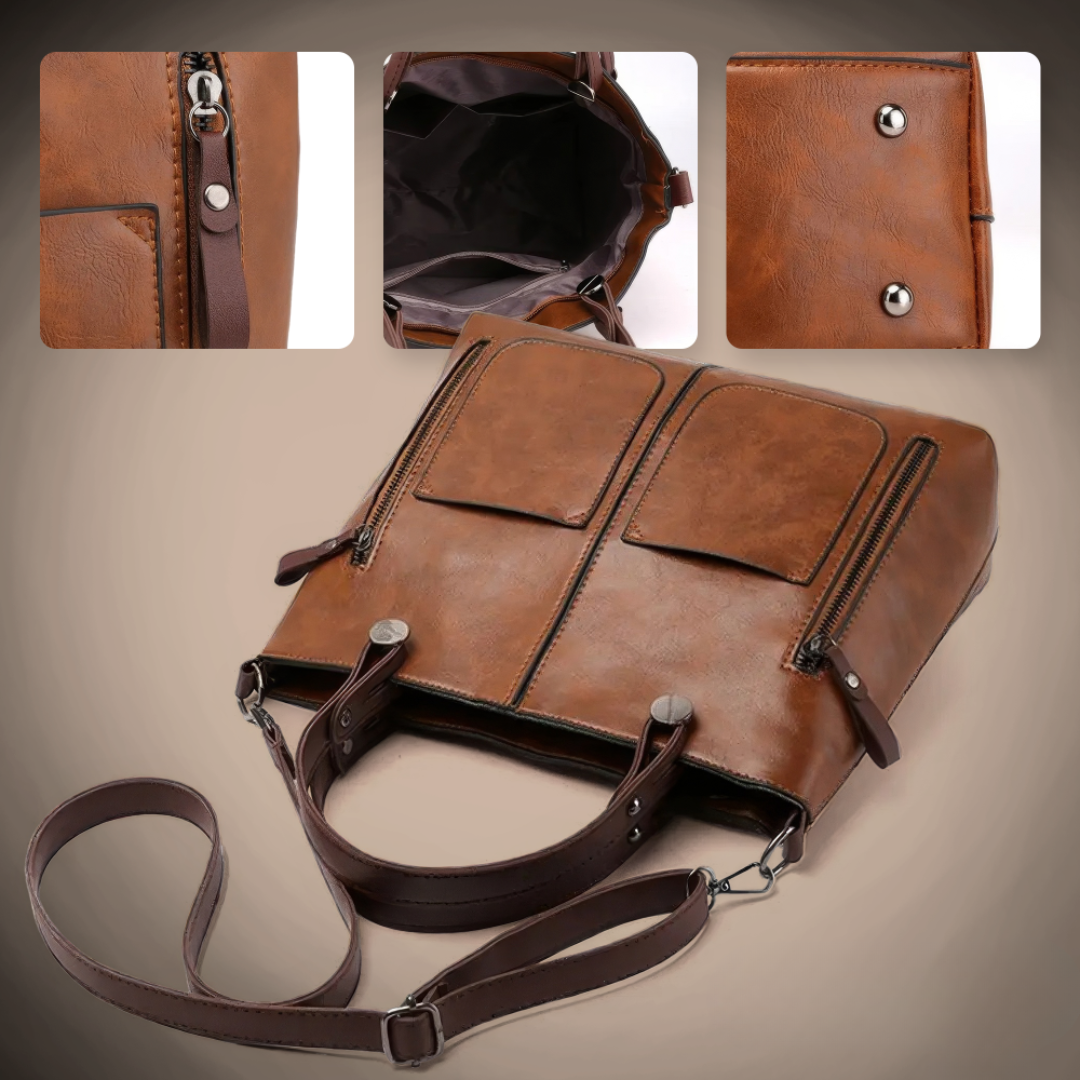 Nancy - Bolsa de Ombro Elegância Atemporal em Couro