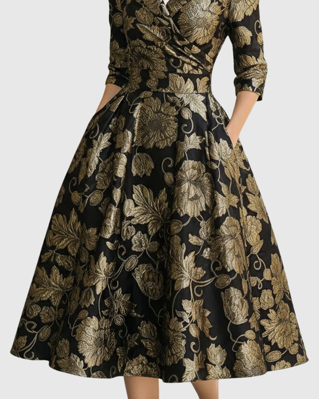 Riley™ | Vestido Midi Bordado Floral