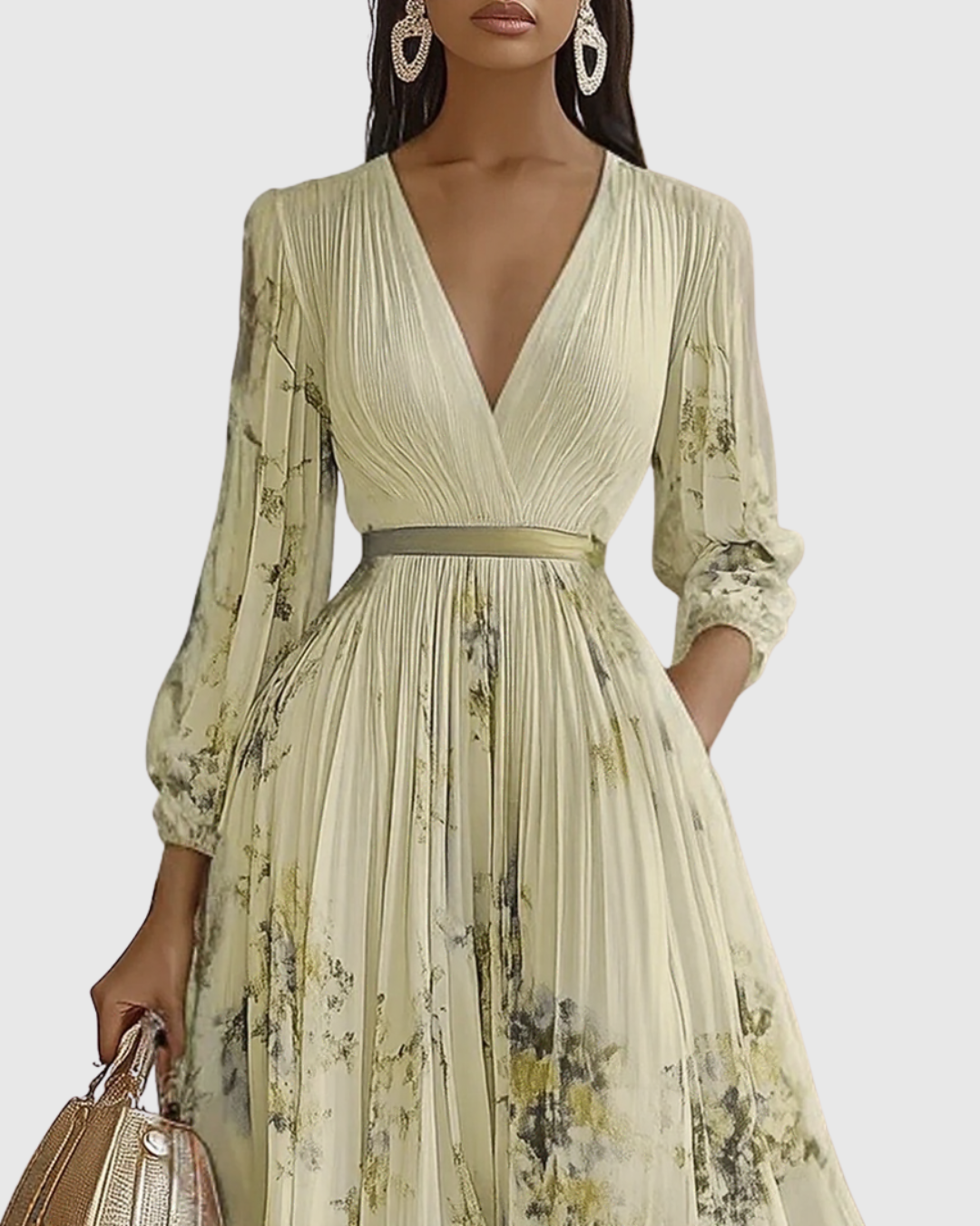 Suzanna - Vestido de Elegância Plissada