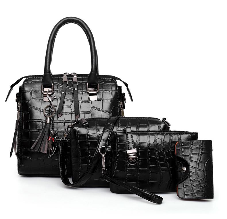 Evelyn - Elegância do Dia a Dia Conjunto de Bolsas de Couro com 4 Peças