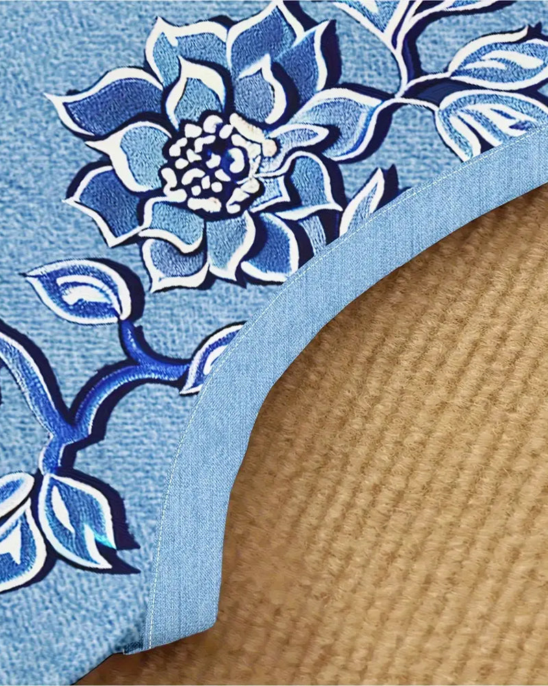 Vestido Sem Mangas com Aparência de Jeans