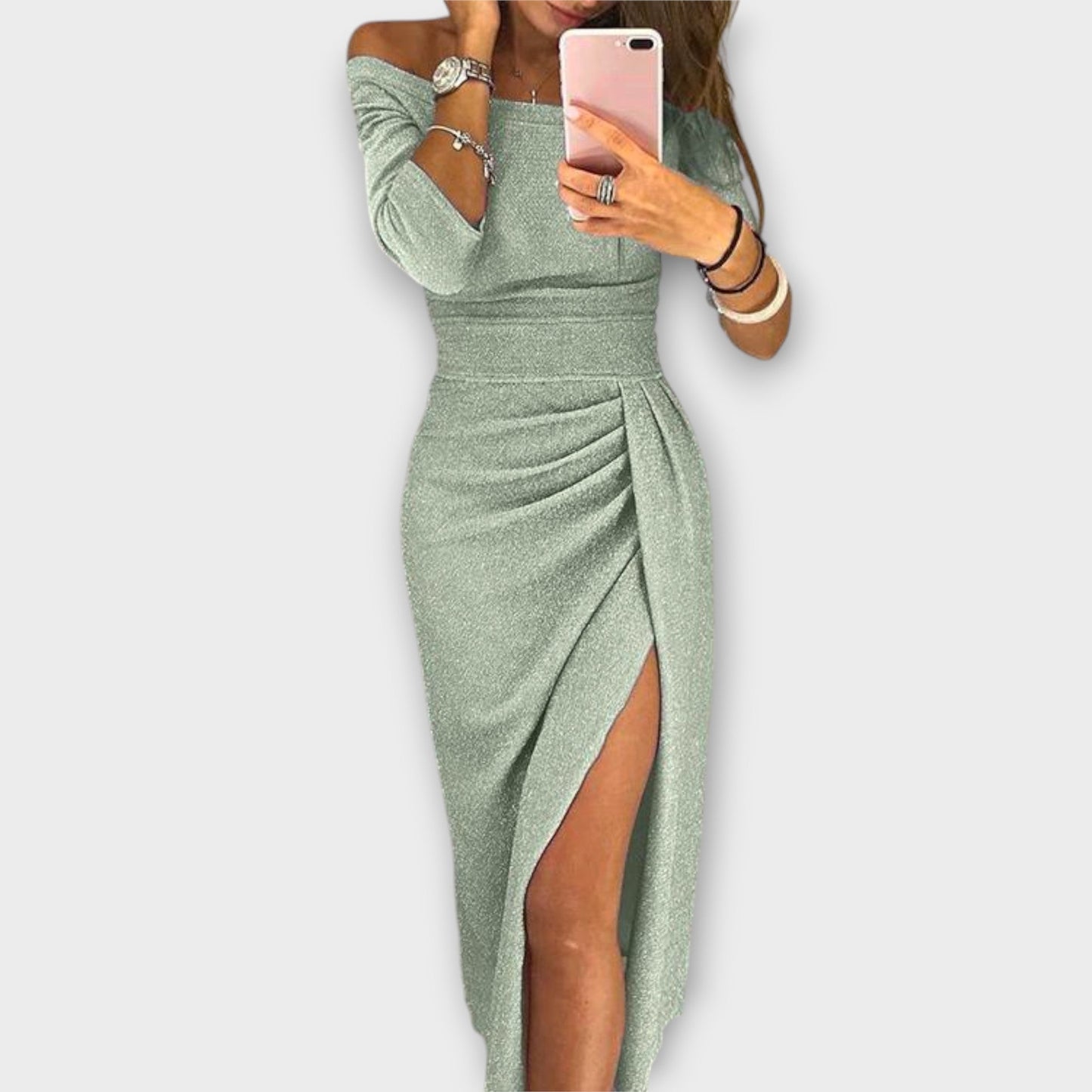 Aurora - Elegante Vestido Off-Shoulder