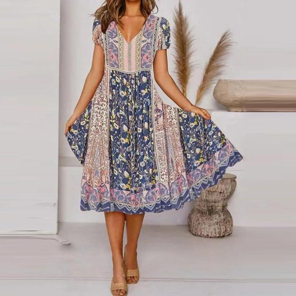 Indira - Vestido Estampado Boho