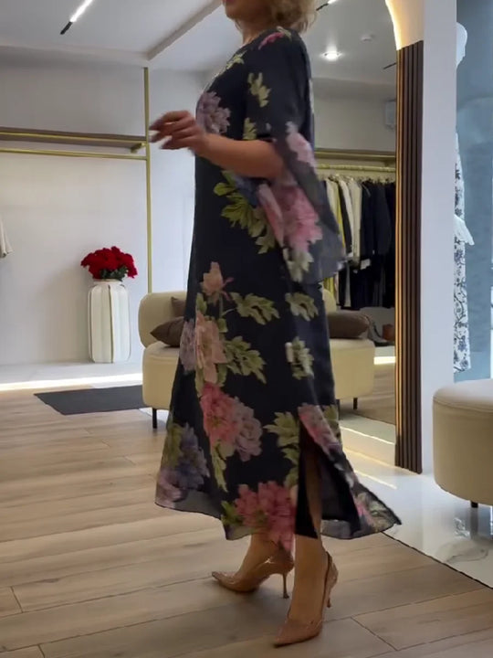 Yael - Vestido Longo com Estampa Floral