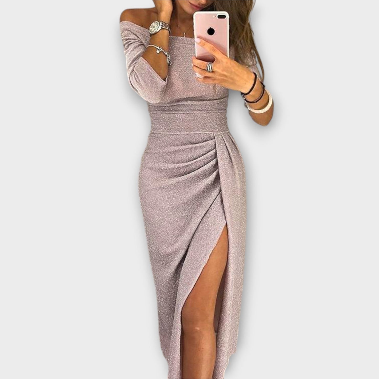Aurora - Elegante Vestido Off-Shoulder