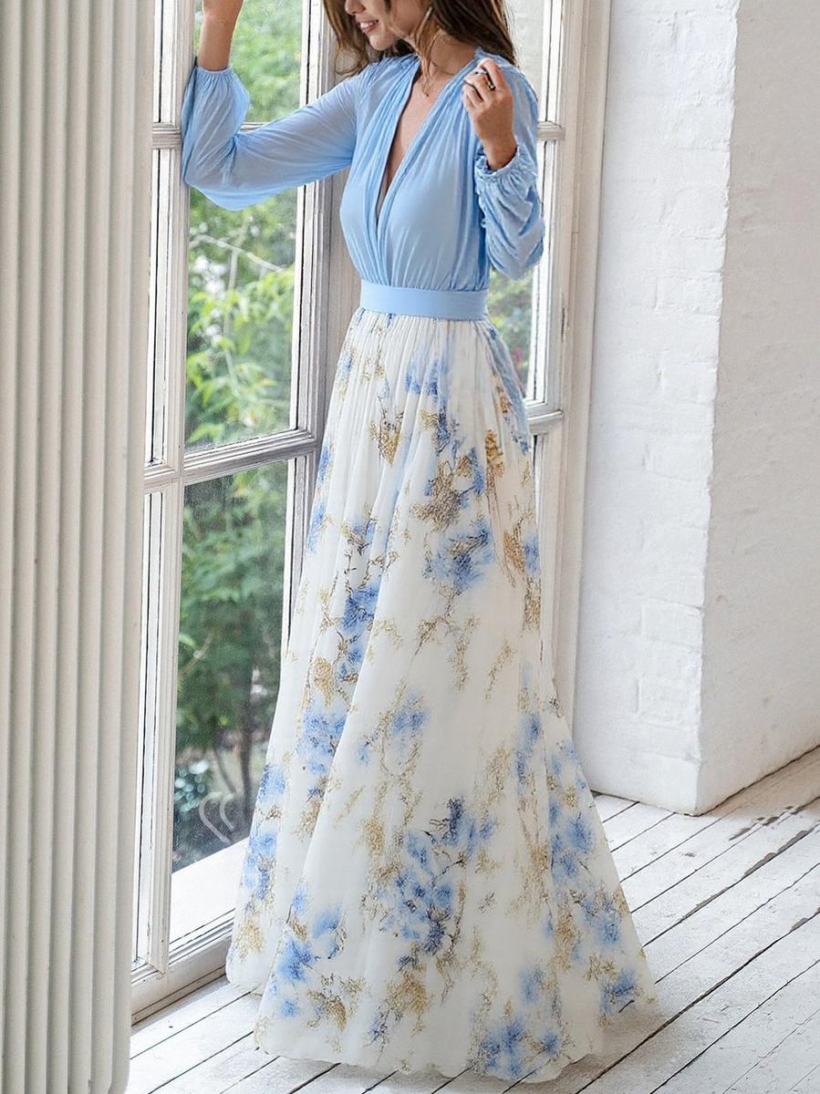 Abigail™ - Vestido Maxi com Estampa Floral Deslumbrante