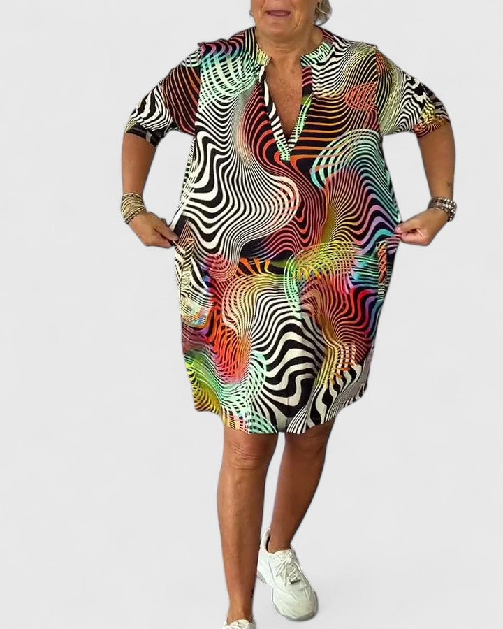 Helinae | Vestido V-neck Sofisticado
