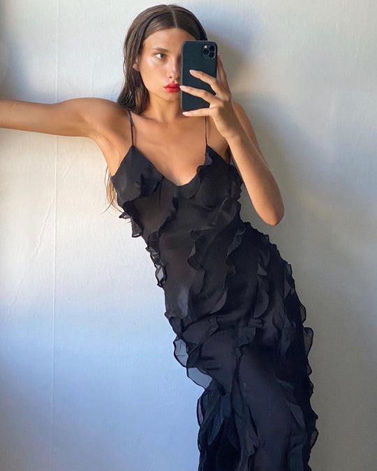 Aliza | Vestido Maxi com Babados