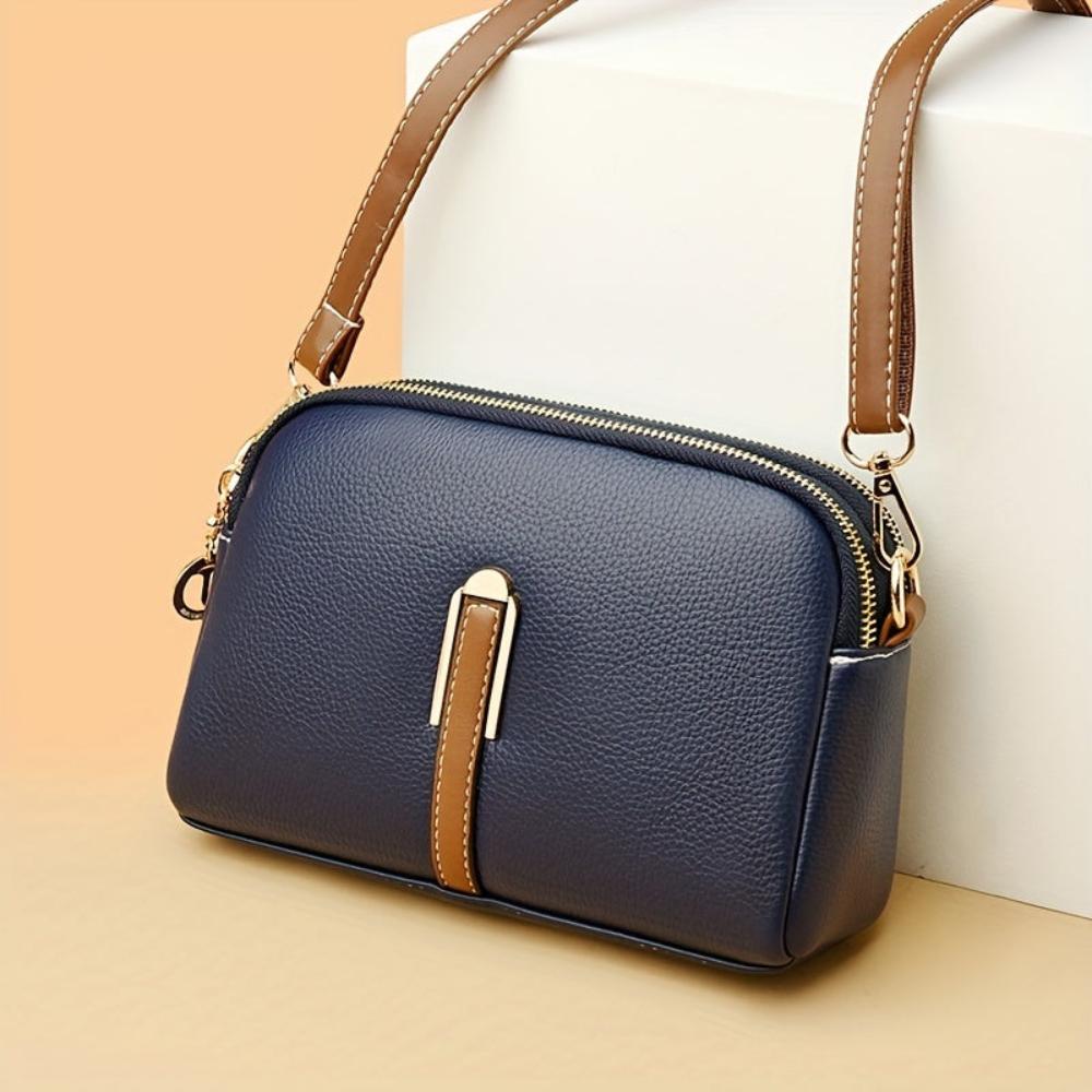 Bolsa Crossbody Mila Litchi com Estampa Em relevo