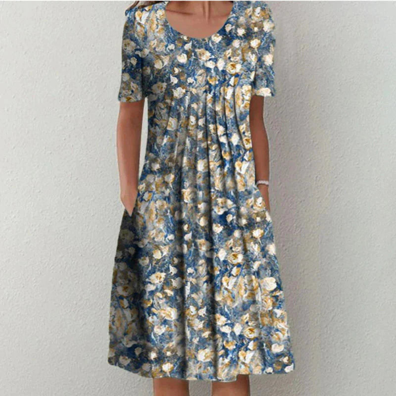 Sofia™ | Vestido Floral Estiloso e Casual com Bolsos