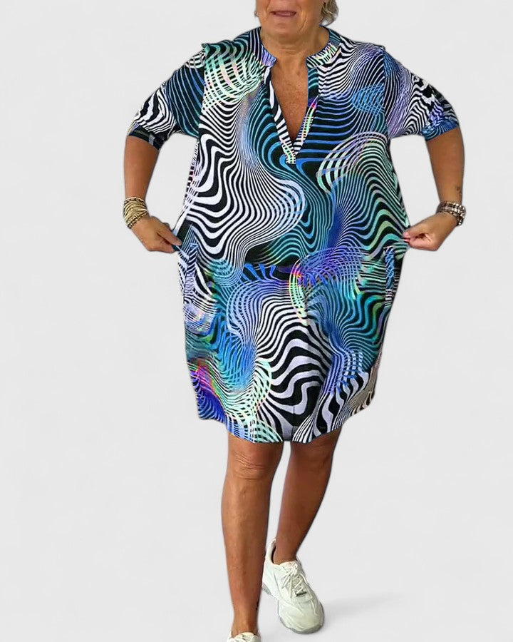 Helinae | Vestido V-neck Sofisticado