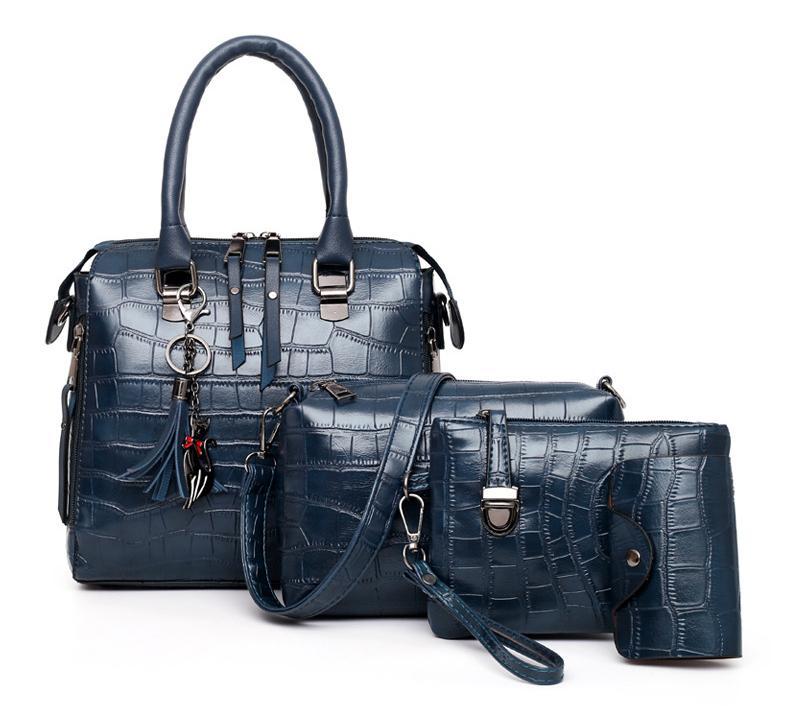 Evelyn - Elegância do Dia a Dia Conjunto de Bolsas de Couro com 4 Peças